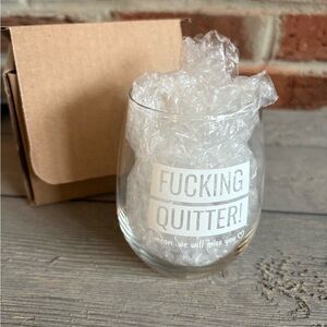 NWT Funny Wine Glass